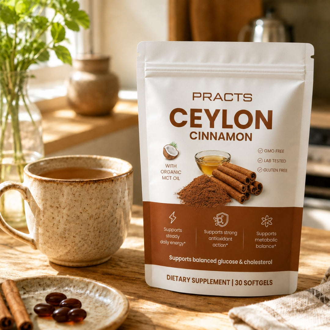 PRACTS Ceylon Cinnamon equivalent to 7,200 mg with MCT Oil UK